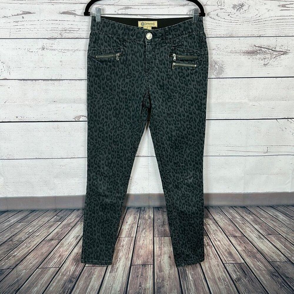 Democracy Jeans Womens 6 Gray Absolution Skinny Animal Print AB Solution Shaping